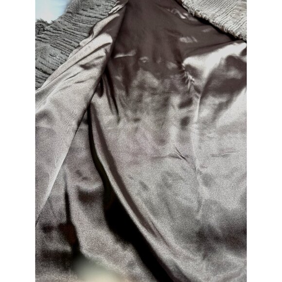 Boston Proper Vest Size 16 Taupe Faux Fur Sparkle Sequins Hook Closure NWOT - Picture 3 of 7